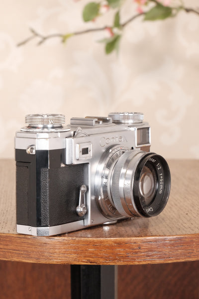 1952 Zeiss Ikon Contax IIa with Lens and Original Leather Case, Freshly serviced, CLA’d - Zeiss-Ikon- Petrakla Classic Cameras