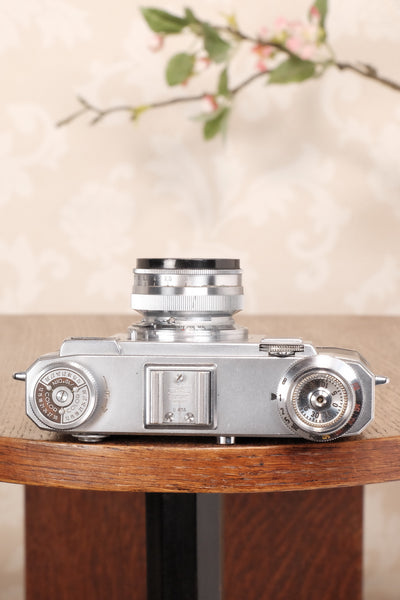 1952 Zeiss Ikon Contax IIa with Lens and Original Leather Case, Freshly serviced, CLA’d - Zeiss-Ikon- Petrakla Classic Cameras