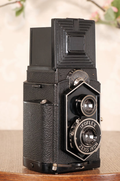 Original 1934 , Zeiss-Ikon Art Deco “Coffee-can” Ikoflex, 850/16, CLA'd  Freshly Serviced! - Zeiss-Ikon- Petrakla Classic Cameras