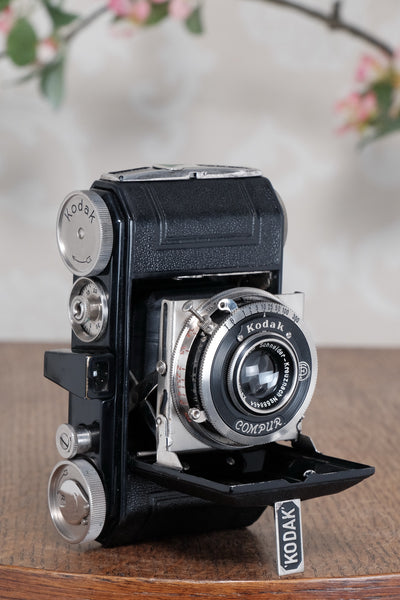 Superb! THE ORIGINAL FIRST VERSION, 1934 Black Kodak Retina, model 117 with original case.. CLA'd, Freshly Serviced!