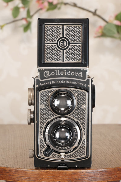 Superb! 1935 Art-Deco Nickel-plated Rolleicord  CLA’d, Freshley Serviced! - Frank & Heidecke- Petrakla Classic Cameras