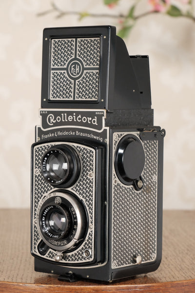 Superb! 1934 Art-Deco Nickel-plated Rolleicord CLA’d, Freshley Serviced! - Frank & Heidecke- Petrakla Classic Cameras