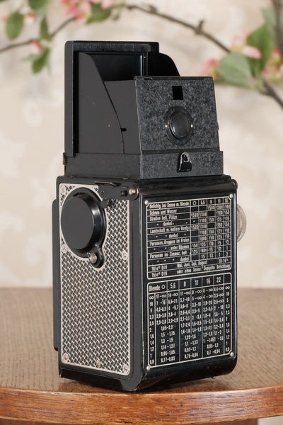 Superb! 1935 Art-Deco Nickel-plated Rolleicord  CLA’d, Freshley Serviced! - Frank & Heidecke- Petrakla Classic Cameras