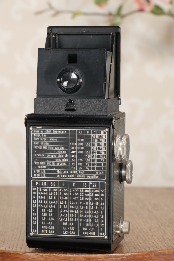 Superb! 1934 Art-Deco Nickel-plated Rolleicord CLA’d, Freshley Serviced! - Frank & Heidecke- Petrakla Classic Cameras