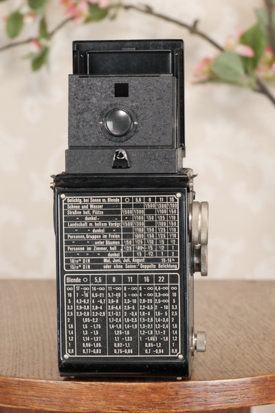Superb! 1935 Art-Deco Nickel-plated Rolleicord  CLA’d, Freshley Serviced! - Frank & Heidecke- Petrakla Classic Cameras