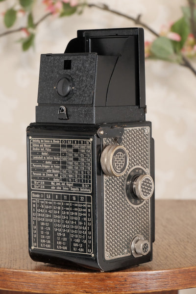 Superb! 1935 Art-Deco Nickel-plated Rolleicord  CLA’d, Freshley Serviced! - Frank & Heidecke- Petrakla Classic Cameras
