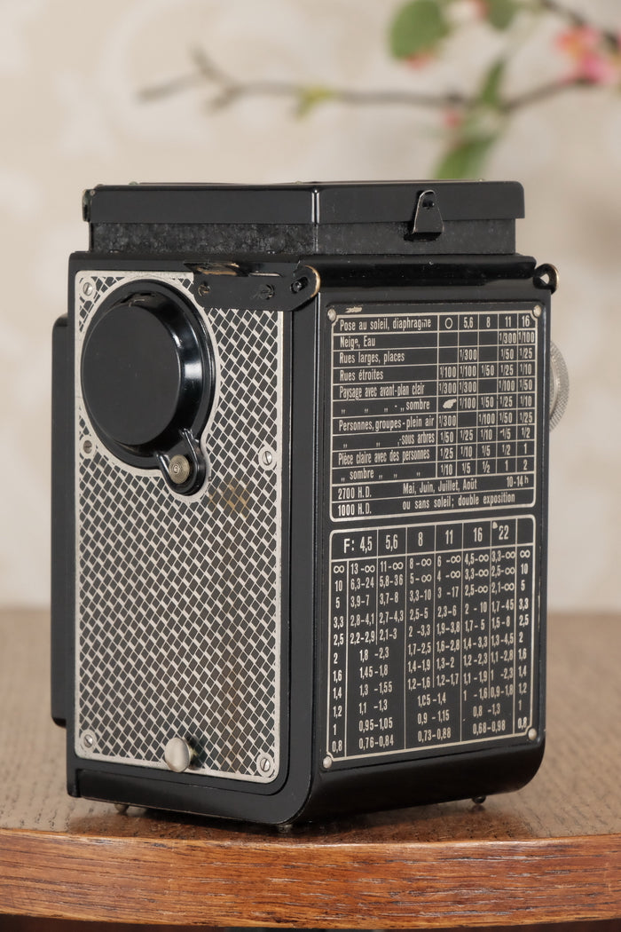 Superb! 1934 Art-Deco Nickel-plated Rolleicord CLA’d, Freshley Serviced! - Frank & Heidecke- Petrakla Classic Cameras