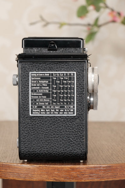 SUPERB! 1937 Rolleicord with leather case. CLA's, Freshly Serviced! - Frank & Heidecke- Petrakla Classic Cameras