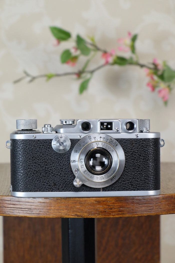 Superb! 1940 Leitz Leica IIIb with Leitz Elmar lens, CLA'd, Freshly Serviced! - Leitz- Petrakla Classic Cameras