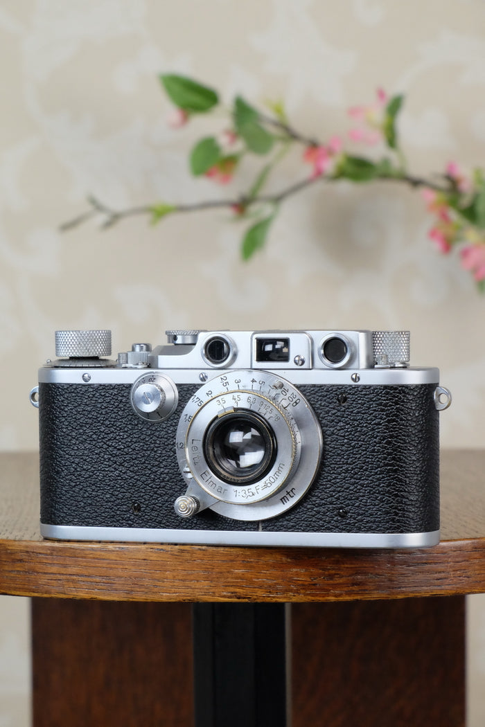 Superb! 1940 Leitz Leica IIIb with Leitz Elmar lens, CLA'd, Freshly Serviced! - Leitz- Petrakla Classic Cameras