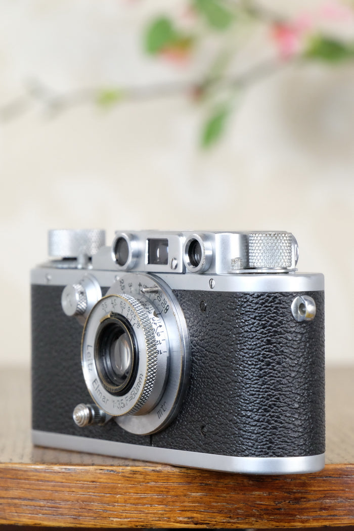 Superb! 1940 Leitz Leica IIIb with Leitz Elmar lens, CLA'd, Freshly Serviced! - Leitz- Petrakla Classic Cameras