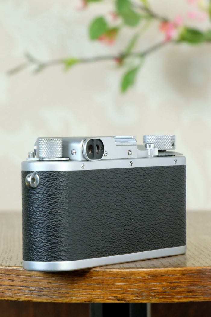 Superb! 1940 Leitz Leica IIIb with Leitz Elmar lens, CLA'd, Freshly Serviced! - Leitz- Petrakla Classic Cameras