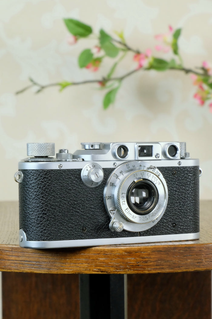 Superb! 1940 Leitz Leica IIIb with Leitz Elmar lens, CLA'd, Freshly Serviced! - Leitz- Petrakla Classic Cameras