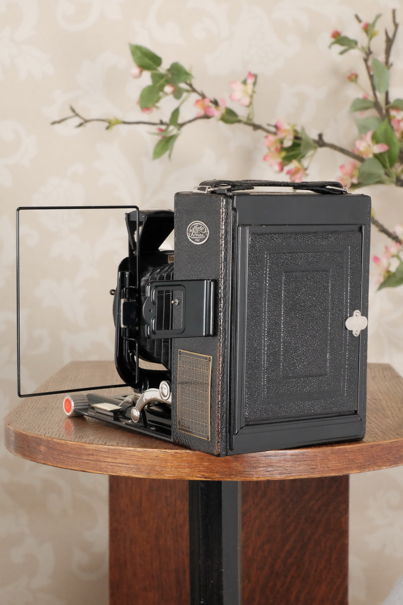 Superb! 1927 Voigtlander 9x12 Bergheil Camera with Heliar Lens!  Freshly serviced, CLA’d! - Voigtlander- Petrakla Classic Cameras