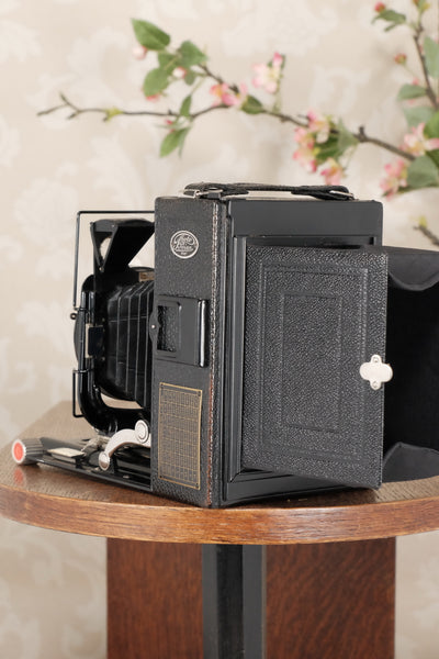 Superb! 1927 Voigtlander 9x12 Bergheil Camera with Heliar Lens!  Freshly serviced, CLA’d! - Voigtlander- Petrakla Classic Cameras