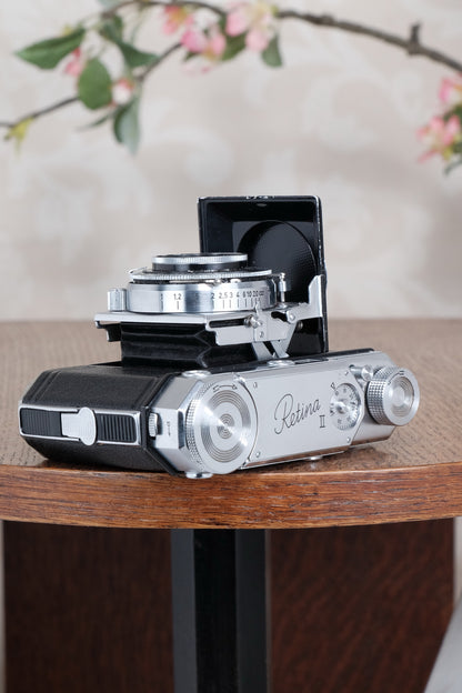 1938 Kodak Retina II, prewar Coupled Rangefinder camera. CLA'd, Freshly Serviced!