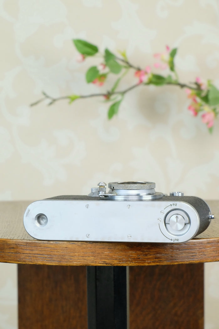 Superb! 1940 Leitz Leica IIIb with Leitz Elmar lens, CLA'd, Freshly Serviced! - Leitz- Petrakla Classic Cameras