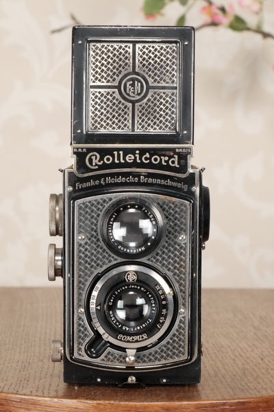1934 Art-Deco Nickel-plated Rolleicord CLA’d, Freshley Serviced! - Frank & Heidecke- Petrakla Classic Cameras