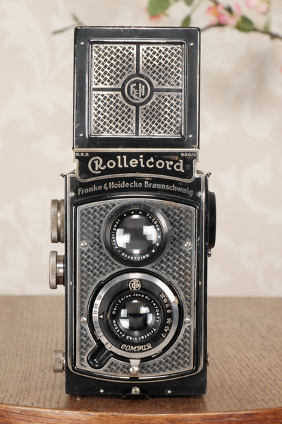 1934 Art-Deco Nickel-plated Rolleicord CLA’d, Freshley Serviced! - Frank & Heidecke- Petrakla Classic Cameras