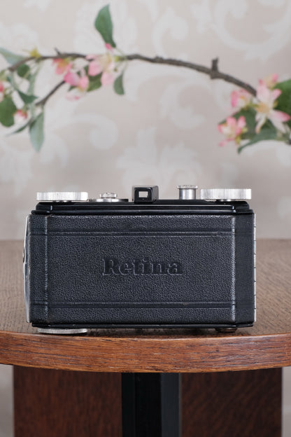Superb! THE ORIGINAL FIRST VERSION, 1935 Black Kodak Retina, model 117. CLA'd, Freshly Serviced!