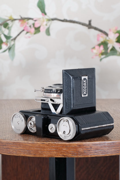 Superb! THE ORIGINAL FIRST VERSION, 1935 Black Kodak Retina, model 117. CLA'd, Freshly Serviced!