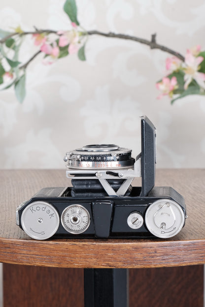 Superb! THE ORIGINAL FIRST VERSION, 1935 Black Kodak Retina, model 117. CLA'd, Freshly Serviced!