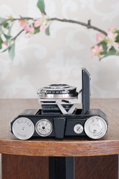 Superb! THE ORIGINAL FIRST VERSION, 1935 Black Kodak Retina, model 117. CLA'd, Freshly Serviced!