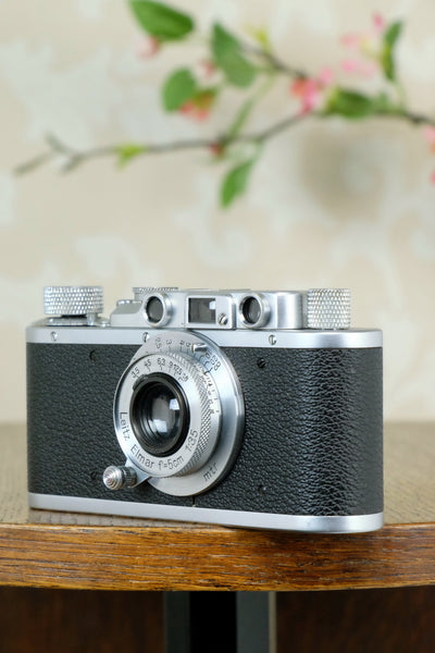 1939 Leitz Leica II, complet with Elmar lens, CLA'd, Freshly Serviced! - Leitz- Petrakla Classic Cameras