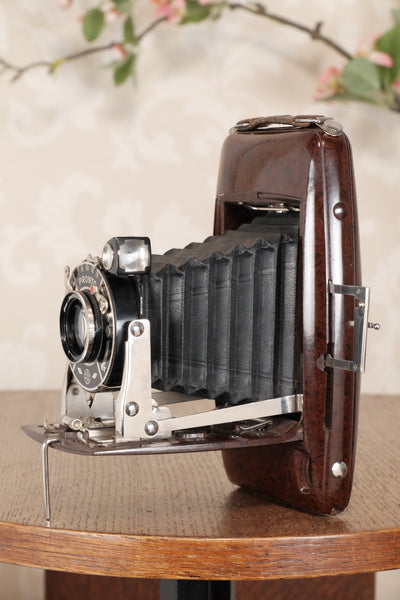 SUPERB! Rare 1934 Ebner 6x9 Brown Bakelite Art Deco Camera. Freshly serviced , CLA‘d - Ebner- Petrakla Classic Cameras