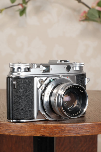 SUPERB!  Freshly Serviced VOIGTLANDER PROMINENT, 35mm Rangefinder Camera, Body only, CLA'd - Voigtlander- Petrakla Classic Cameras