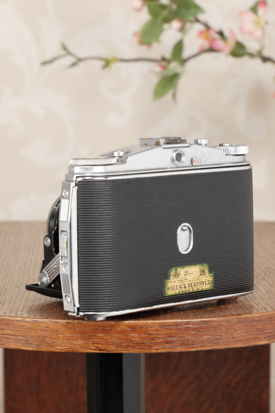 Superb, circa 1955 Agfa 6x6 Isolette II with custom red bellows, Freshly Serviced! CLA'd - Agfa- Petrakla Classic Cameras