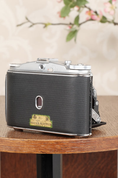 Superb, circa 1955 Agfa 6x6 Isolette II with custom red bellows, Freshly Serviced! CLA'd - Agfa- Petrakla Classic Cameras