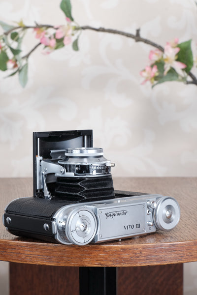 Near Mint! 1952 Voigtlander Vito III, Rangefinder with superb 2.0/50mm Ultron lens . CLA'd, Freshly Serviced!