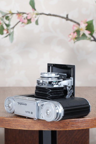 Near Mint! 1952 Voigtlander Vito III, Rangefinder with superb 2.0/50mm Ultron lens . CLA'd, Freshly Serviced!