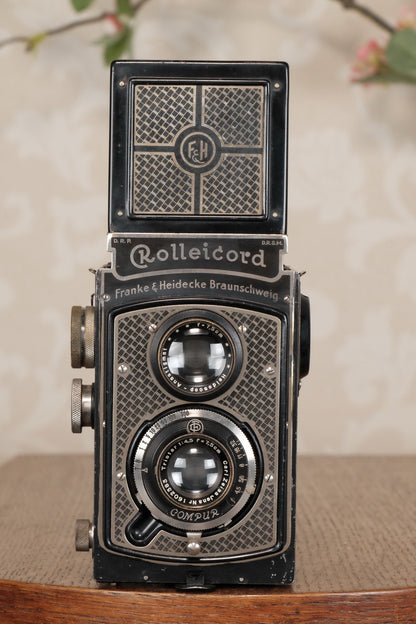 1935 Art-Deco Nickel-plated Rolleicord CLA’d, Freshley Serviced! - Frank & Heidecke- Petrakla Classic Cameras