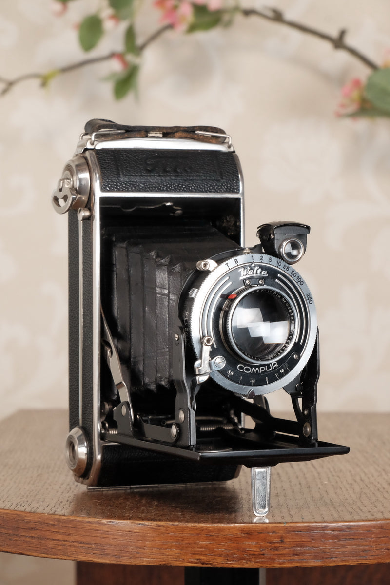 Superb! 1937 Welta Trio 6x9 / 6x4.5 Medium Format Folder, original (an ...