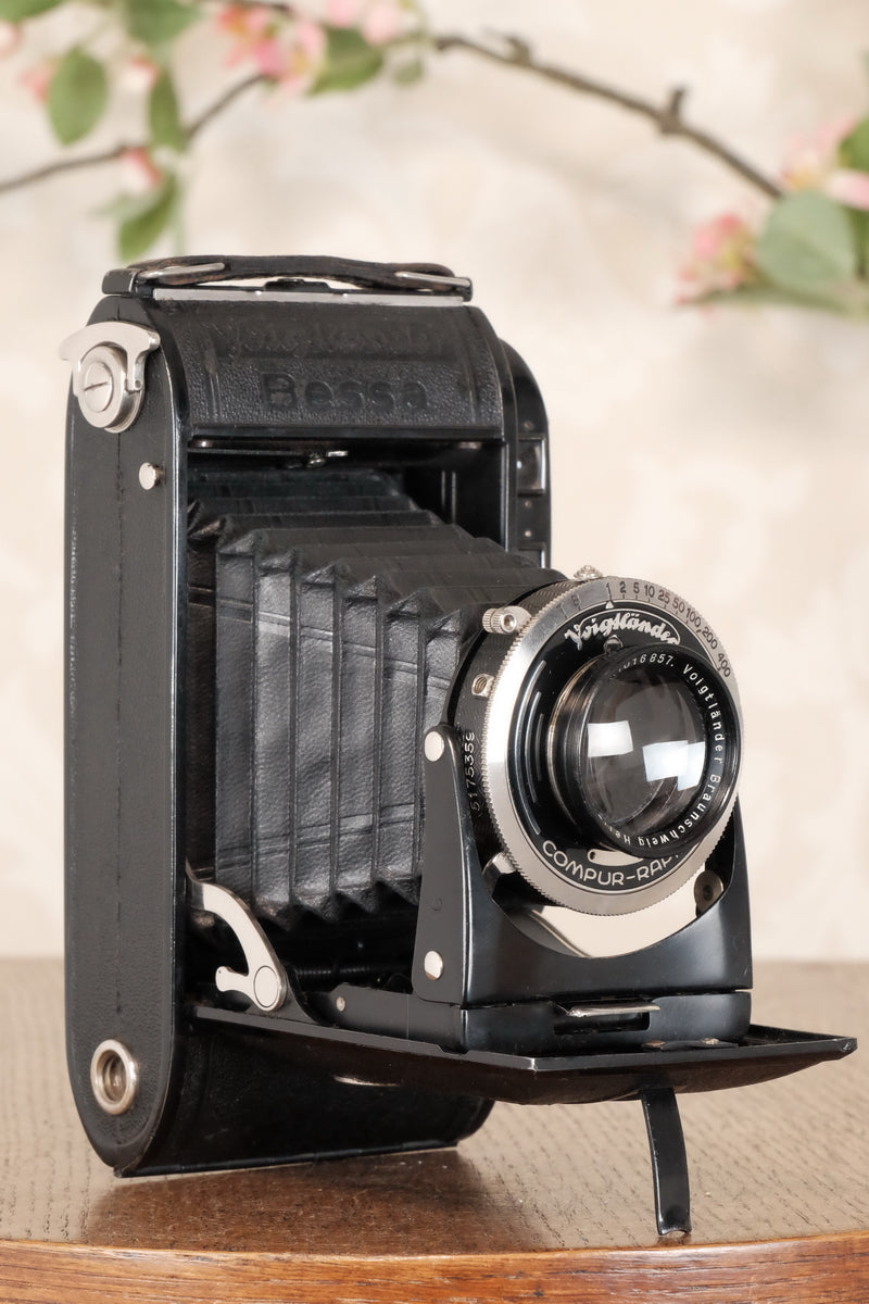1935 Voigtlander Bessa Rangefinder with HELIAR LENS! 6x9. Freshly Serv ...