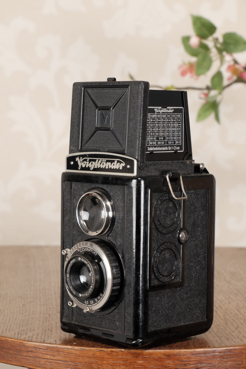 1939 Voigtlander Brillant 6x6 TLR, CLA'd, Freshly Serviced! - Voigtlander- Petrakla Classic Cameras