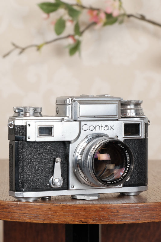 1940 Zeiss Ikon Contax with a 1.5/50mm T coated Sonnar. CLA'd, Freshly Serviced! - Zeiss-Ikon- Petrakla Classic Cameras