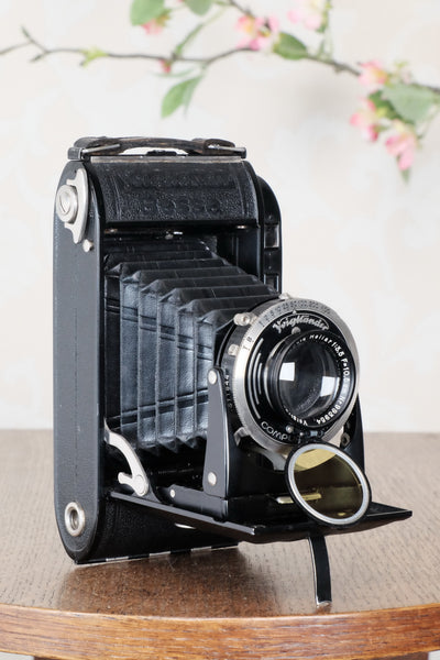 1935 Voigtlander Bessa Rangefinder with HELIAR LENS! 6x9, Freshly Serviced, CLA'd. - Voigtlander- Petrakla Classic Cameras