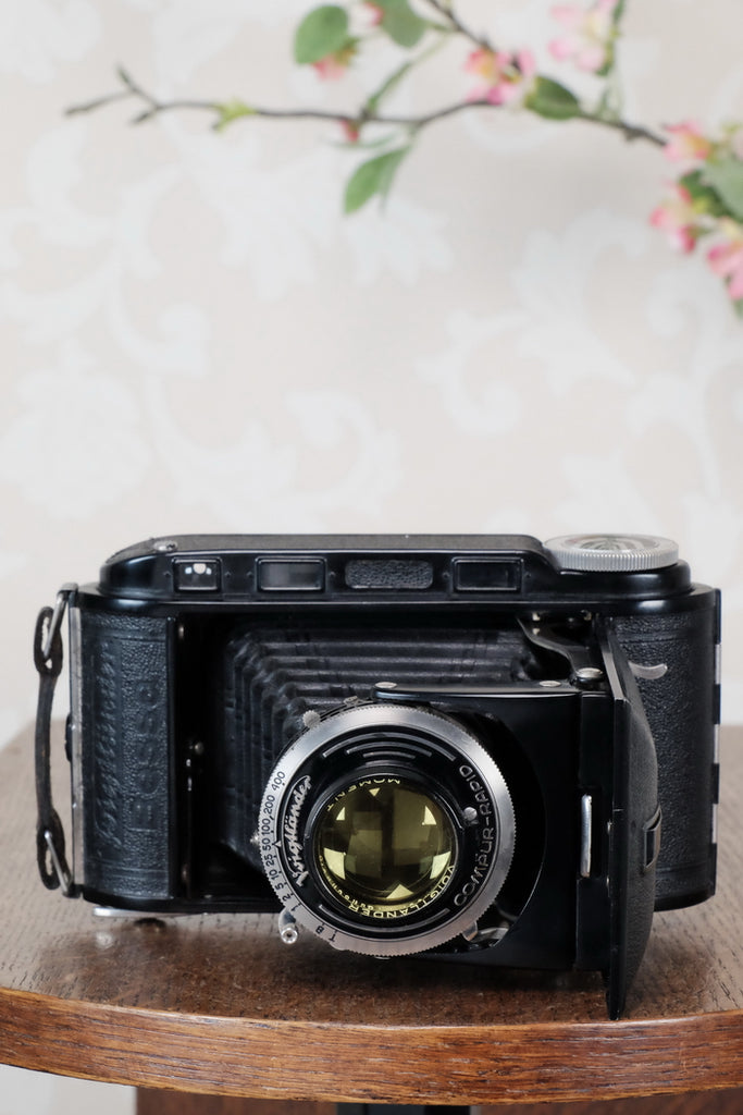 1935 Voigtlander Bessa Rangefinder with HELIAR LENS! 6x9, Freshly Serv ...