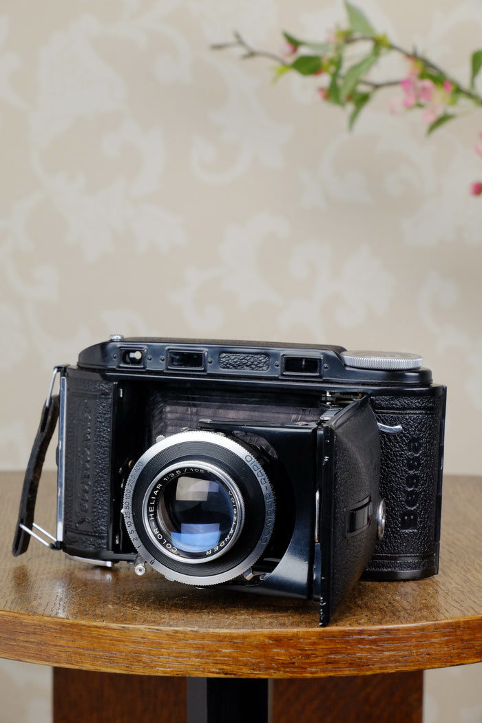 Stunning! 1947 Voigtlander 6x9 Bessa Rangefinder with Color-Heliar lens. Freshly Serviced! - Voigtlander- Petrakla Classic Cameras
