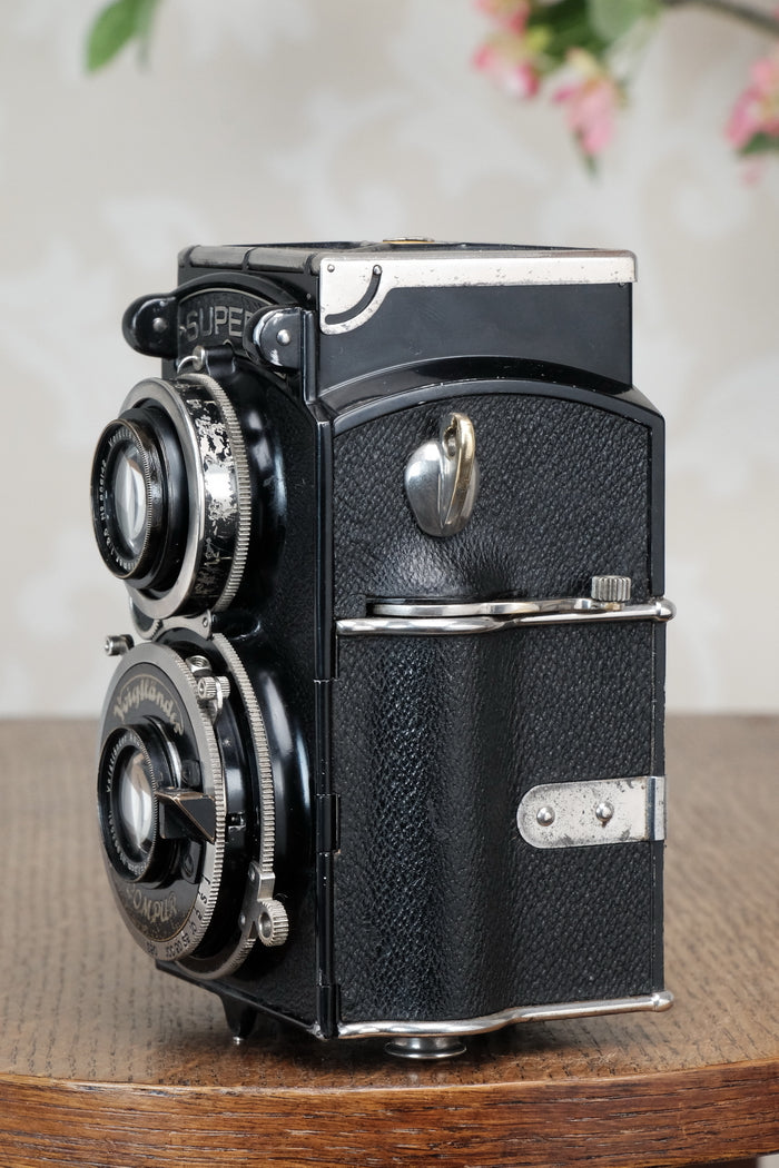 1934 Voigtlander 6x6 Superb TLR, the desirable model with “big ears”, CLA'd, Freshly Serviced! - Voigtlander- Petrakla Classic Cameras