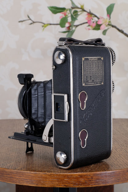 Superb! 1934 Voigtlander Inos II 6x9 Folder, CLA’d, Freshly Serviced!