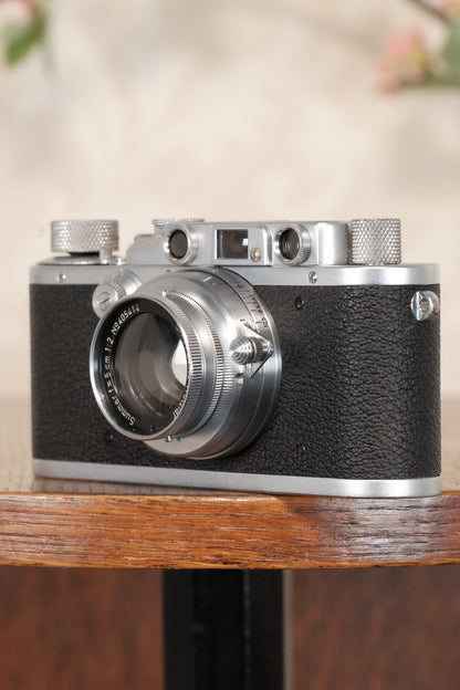 SUPERB! 1937 Leitz Leica IIIa, Freshly Serviced. CLA’d, Freshly Serviced! - Leitz- Petrakla Classic Cameras