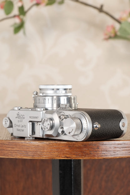 SUPERB! 1937 Leitz Leica IIIa, Freshly Serviced. CLA’d, Freshly Serviced! - Leitz- Petrakla Classic Cameras