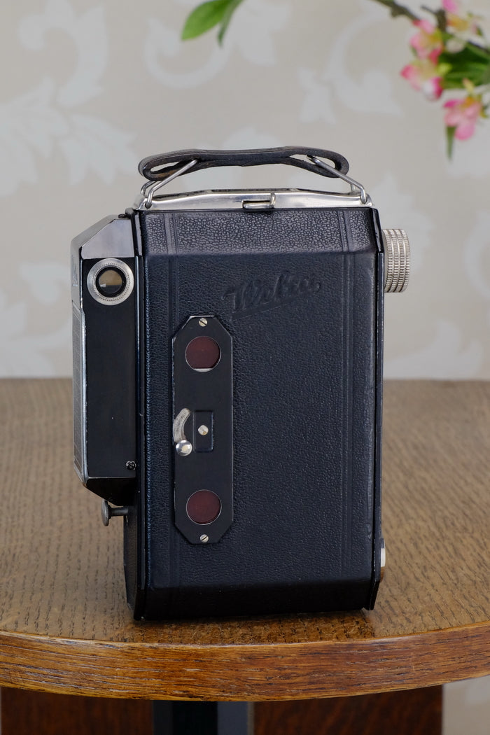 1936 Rare Black Welta Weltur 6x4.5 Coupled Rangefinder Camera, Freshly Serviced! - Welta- Petrakla Classic Cameras