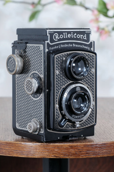 1935 Art-Deco Nickel-plated Rolleicord  CLA's, Freshly Serviced! - Frank & Heidecke- Petrakla Classic Cameras
