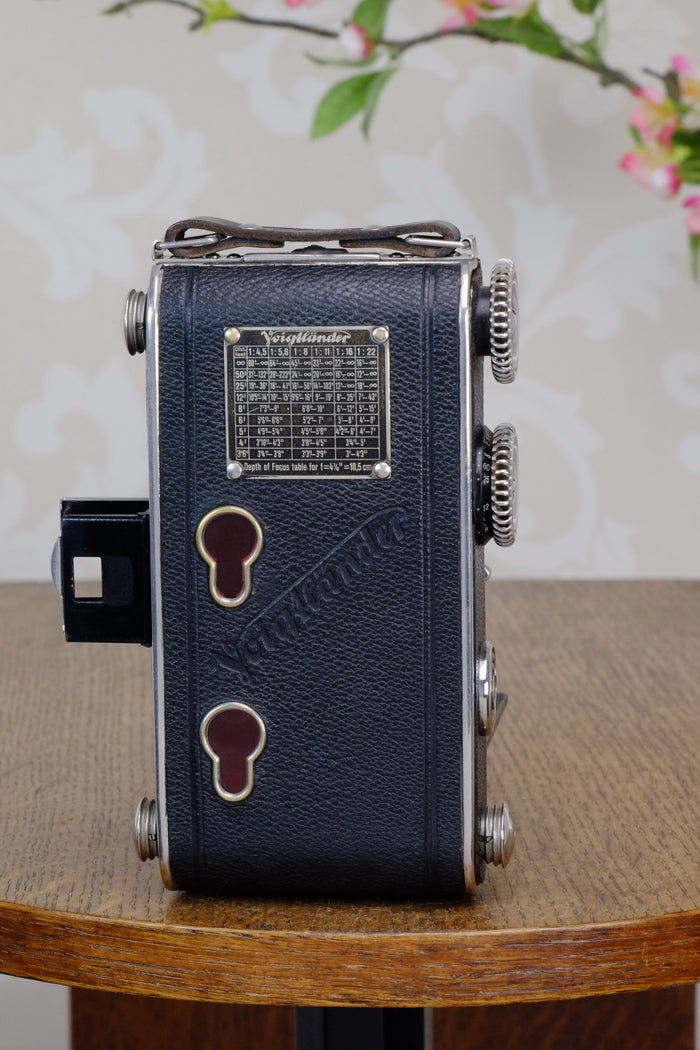 1934 Voigtlander Inos II 6x9 Folder, with Heliar lens! CLA’d, Freshly Serviced! - Voigtlander- Petrakla Classic Cameras