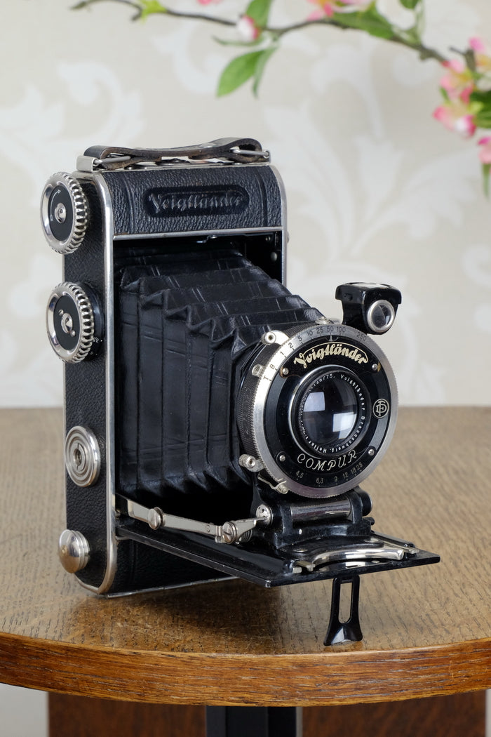 1934 Voigtlander Inos II 6x9 Folder, with Heliar lens! CLA’d, Freshly Serviced! - Voigtlander- Petrakla Classic Cameras